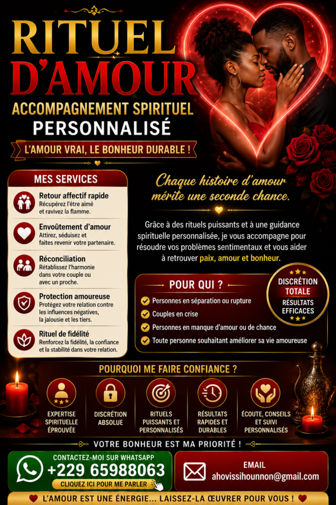 RITUEL D’AMOUR – ACCOMPAGNEMENT SPIRITUEL